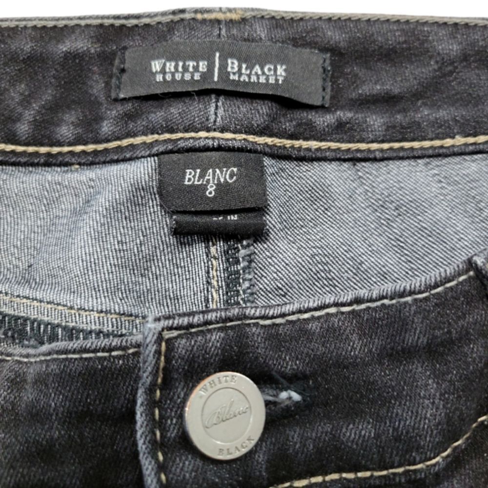White House Black Market Dark Wash Cropped Jeans - Picture 6 of 6